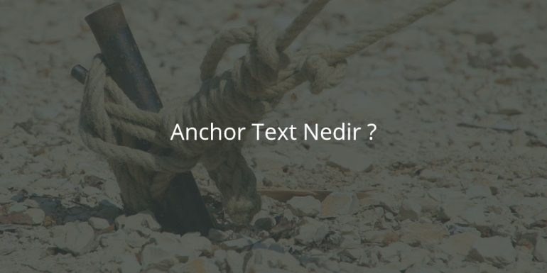 Anchor Text Nedir
