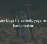 Zamanı boşa harcamak, yaşamı boşa harcamaktır.